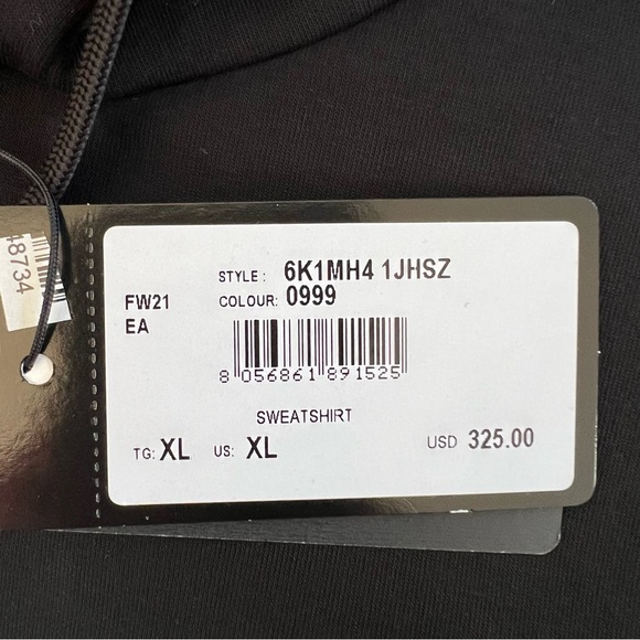 🖤 NWT🖤 EMPORIO ARMANI Emoji Patch Hoodie - Picture 7 of 10